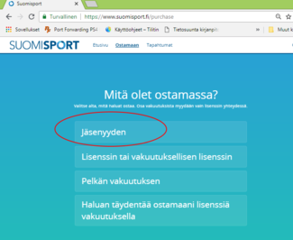 2/7: Valitse avautuvalta "Mitä olet ostamassa"-sivulta kohta ”Jäsenyyden”